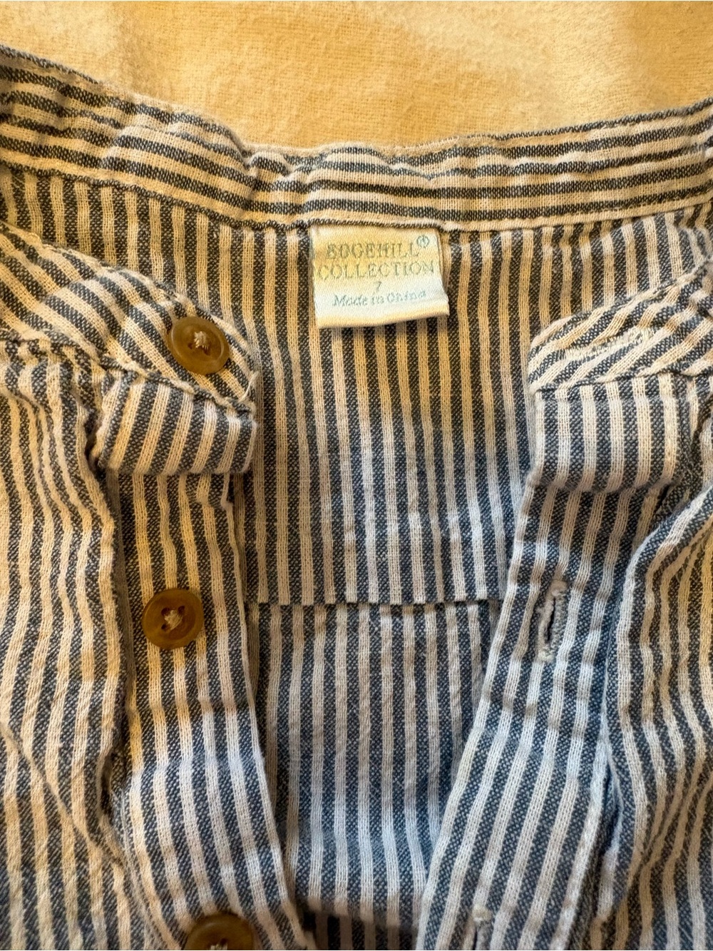Edgehill Collection Blue and White Striped Button-Down Shirt